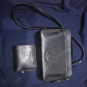 Kate Spade Black Crossbody Bag and Wallet Set